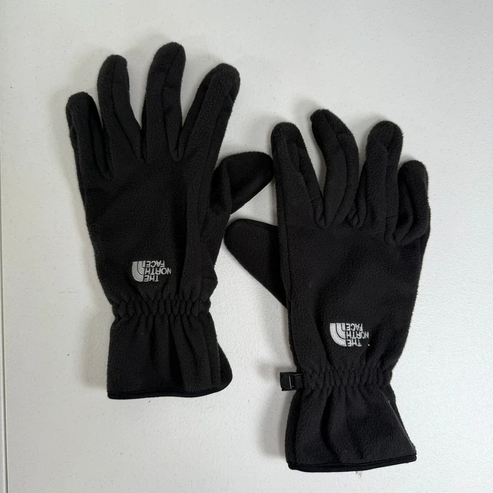 The North Face Large Gloves WindWall Black Fleece Mens Winter Outdoor TB8F AVDN